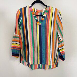 76 Villagallo Vivianne Linen-Blend Top Size 44